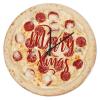 Merry Christmas Modern Wall Clock 12-Inch Fast Food Pepperoni Pizza Non-Ticking Silent Battery Operated Round Wooden Decorative Clock Christmas Decoration for Home/Kitchen/Office/Classroom/School view 1