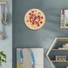 Merry Christmas Modern Wall Clock 12-Inch Fast Food Pepperoni Pizza Non-Ticking Silent Battery Operated Round Wooden Decorative Clock Christmas Decoration for Home/Kitchen/Office/Classroom/School view 3