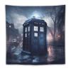Doctor Dr Who Police Box Mice Tapestry Home Decor Customized Backdrop Banner for Bedroom Living Room Dormitory view 1