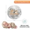 UFunhome 10" Silent Non Ticking Christmas Wall Clock for Living Room Decor View of The Planet Jupiter Merry Christmas Xmas Home Decoration Wooden Clock for Office, Bathroom, Kitchen, Bedroom, School view 2