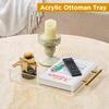 12"x12" Clear Acrylic Serving Tray with Golden Handles, Sturdy Huge Capacity Acrylic Trays for Coffee, Juice, Kitchen and Desk Organizer, Storage Tray (12"x12") view 3