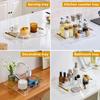12"x12" Clear Acrylic Serving Tray with Golden Handles, Sturdy Huge Capacity Acrylic Trays for Coffee, Juice, Kitchen and Desk Organizer, Storage Tray (12"x12") view 4