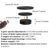 Black Electric Rotating Turntable, 3 in 1 Rotating Display Stand 360 Degree Rotating Platform for Display Jewelry, Watch, Collectibles, Remote Control view 4