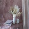 White Series Pampas Grass Bouquet, Dried Flower Bouquet, Vase Filler, Natural Flower dcor, Flower Arrangement, Small Centerpiece, Office Table Dcor( Without vase) midium Size view 3