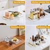11"x14" Clear Acrylic Serving Tray with Golden Handles, Sturdy Huge Capacity Acrylic Tray for Coffee, Juice, Kitchen and Desk Organizer (11"x14") view 3