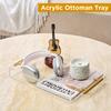 11"x14" Clear Acrylic Serving Tray with Golden Handles, Sturdy Huge Capacity Acrylic Tray for Coffee, Juice, Kitchen and Desk Organizer (11"x14") view 4