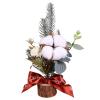 KIZQYN Table Desktop Decor Red Outfit Fruitful Ornaments Mini Christmas Tree Artificial Plant Home Restaurant Craft Party Supply Decorations Statue Ornament view 1