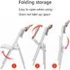 OLOTU Event Chair Simple and Creative Folding Chair Plastic Portable Backrest Chair Ergonomic Curved Back Thick Composite Steel Tube Student Seat Lightweight view 4