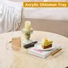 12"x16" Clear Acrylic Serving Tray with Golden Handles, Sturdy Huge Capacity Acrylic Tray for Coffee, Juice, Kitchen and Desk Organizer, Storage Tray (12"x16") view 2