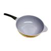 12.5" Ceramic Coating Interior and Exterior Cooking Wok,Frying Pan Made In Korea view 2