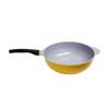 12.5" Ceramic Coating Interior and Exterior Cooking Wok,Frying Pan Made In Korea view 3