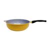 12.5" Ceramic Coating Interior and Exterior Cooking Wok,Frying Pan Made In Korea view 4