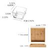 Dip Bowls Four square glass snack dishes and chassis family dining room separate fruit snack plates dipping saucers Snack Dish Tray (Color : Brass) view 2