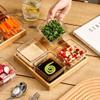 Dip Bowls Four square glass snack dishes and chassis family dining room separate fruit snack plates dipping saucers Snack Dish Tray (Color : Brass) view 3