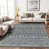 Art&Tuft 4x6 Rug, Super Soft Ultra-Thin Moroccan Washable Rug, Anti-Slip Backing Rugs for Living Room, Foldable Geometric Machine Washable Area Rug(4'x6', Grey) view 3