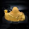 ZEELYDE Figurines,Feng Shui Statues/Ornaments,Resin Crafts Ingot Ruyi Maitreya Buddha Statue Decoration, Home Office Decoration Fragrance Car Bless Safety and Wealth view 2