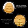 ZEELYDE Figurines,Feng Shui Statues/Ornaments,Resin Crafts Ingot Ruyi Maitreya Buddha Statue Decoration, Home Office Decoration Fragrance Car Bless Safety and Wealth view 4