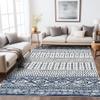 Art&Tuft 4x6 Rug, Super Soft Ultra-Thin Moroccan Washable Rug, Anti-Slip Backing Rugs for Living Room, Foldable Geometric Machine Washable Area Rug(4'x6', Blue) view 3