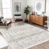 Art&Tuft 4x6 Rug, Super Soft Ultra-Thin Moroccan Washable Rug, Anti-Slip Backing Rugs for Living Room, Foldable Geometric Machine Washable Area Rug(4'x6', Ivory) view 1