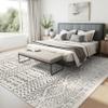 Art&Tuft 4x6 Rug, Super Soft Ultra-Thin Moroccan Washable Rug, Anti-Slip Backing Rugs for Living Room, Foldable Geometric Machine Washable Area Rug(4'x6', Ivory) view 4