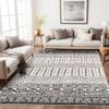 Art&Tuft 4x6 Rug, Super Soft Ultra-Thin Moroccan Washable Rug, Anti-Slip Backing Rugs for Living Room, Foldable Geometric Machine Washable Area Rug(4'x6', Black) view 3