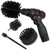 OYGLYG Drill Brush Attachment Kit, Multi-Purpose Scrubber, 4-Piece Cleaning Kit for Bathroom, Glass, Tile, Car Tires - Black view 2