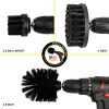 OYGLYG Drill Brush Attachment Kit, Multi-Purpose Scrubber, 4-Piece Cleaning Kit for Bathroom, Glass, Tile, Car Tires - Black view 3