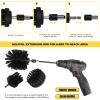 OYGLYG Drill Brush Attachment Kit, Multi-Purpose Scrubber, 4-Piece Cleaning Kit for Bathroom, Glass, Tile, Car Tires - Black view 4
