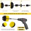 Drill Brush Attachment Set - 4 Piece Cleaning Kit for Bathroom Surfaces, Grout, Floor, Tub, Shower, Tile, Kitchen and Car - Electric Multi-Purpose Scrubber view 3
