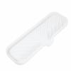 MicoYang Silicone Bathroom Soap Dishes with Drain Spout-Bathroom and Kitchen Sink Organizer,Sponge Holder,Dish Soap Tray,Perfect for Dispenser,Scrubber,Bottle,Cup on Sink or Counter-White 12"4" view 1