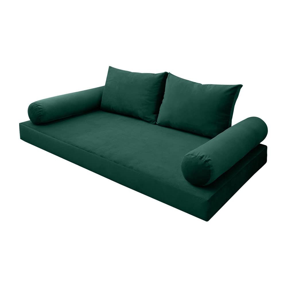SLIPCOVER ONLY S.V1 Velvet Indoor Daybed Mattress Pillow Covers Knife Edge Twin AD317