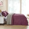CHIXIN Bedspread Coverlet Set Queen Size - Lightweight Bedding Cover - Beautiful Stitching - 5 Piece Reversible Bedspread - Gorgeous Damask Paisley Pattern (Queen, Purple) view 3