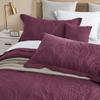 CHIXIN Bedspread Coverlet Set Queen Size - Lightweight Bedding Cover - Beautiful Stitching - 5 Piece Reversible Bedspread - Gorgeous Damask Paisley Pattern (Queen, Purple) view 4