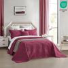DaisyHuang Oversized Bedspread - Queen Size Bedding Cover - Modern & Contemporary Coverlet Set, Real Stitching, Reversible, Lightweight, 4 Piece, Burgundy view 3