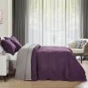 DaisyHuang Oversized Bedspread - King Size Bedding Cover - Modern & Contemporary Coverlet Set, Real Stitching, Reversible, Lightweight, 5 Piece, Purple view 2