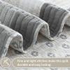 KALOOLA Patchwork Quilt Bedding Set Queen Size, 100% Cotton Lightweight Quilted Bedspread with 2 Pillowcases, Farmhouse Reversible Floral Pattern Coverlet for All Season, 3 Pieces, Moonbeam/Grey view 4
