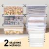 Citylife 6 Packs 17 QT Plastic Storage Bins with Lids Large Stackable Storage Containers for Organizing Clear Storage Box for Garage, Closet, Kitchen view 3