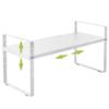 Across-Star Expandable Cabinet Shelf Organizer Rack, Stackable Kitchen Counter Storage Shelves Stand, Adjustable Height Pantry Shelf Spice Rack (White, 1 Pack) view 1