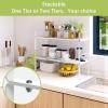 Across-Star Expandable Cabinet Shelf Organizer Rack, Stackable Kitchen Counter Storage Shelves Stand, Adjustable Height Pantry Shelf Spice Rack (White, 1 Pack) view 4