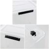 Bringer 70 Qt Latching Plastic Storage Containers with Lids, Clear Large Storage Box with Wheels view 2