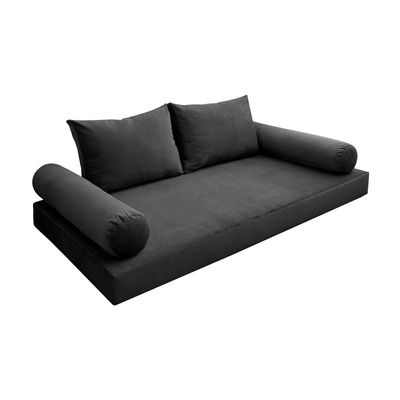 Cover ONLY Model V1 Twin Velvet Knife Edge Indoor Daybed Mattress Cushion AD350