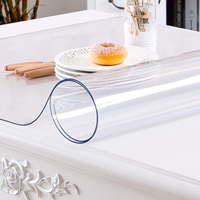 1.5mm Thick Clear Table Cover Protector,PVC Soft Glass Tablecover Waterproof Transparent Tablecloth Pad Mat,for Banquet Dinner Table Coffee Table Night Stand Computer (100x160cm/39x63in)