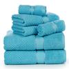 Ample Decor Towels for Bathroom, 6 Pieces Gift Set,100% Cotton Soft Quick Dry, 2 Bath Towels, 2 Hand Towels, 2 Wash Cloths - for Hotel, Spa, Gym - Sky Blue view 1