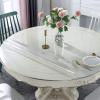 3mm PVC Waterproof/Anti-Scalding Clear Table Cover Protector,Round Transparent Tablecloth,Coffee Table Protector,Office Desk Mat,for Nightstand,Kitchen Dining Table pad (135cm/53in) view 2