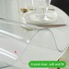 3mm PVC Waterproof/Anti-Scalding Clear Table Cover Protector,Round Transparent Tablecloth,Coffee Table Protector,Office Desk Mat,for Nightstand,Kitchen Dining Table pad (135cm/53in) view 4