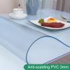 3mm Thick Table Protector,Transparent Tablecloth,Clear Table Cover Protector,Heat Resistant (Up to 176F),Frosted Table Cover,Waterproof PVC Protector,Desk Pad,55 Sizes (70x240cm/28x94in) view 2