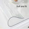 3mm Heavy Duty Table Protector,PVC Rounded Corners Clear Table Cover Protector,Bar Dining Tabletop Furniture Pad,Water Proof Easy Clean Transparent Tablecloth (120x150cm/47x59in) view 2