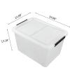 Bringer 4-Pack Large Clear Plastic Storage Box with Lid, 50 L Wheeled Clear Storage Boxes view 2