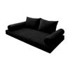 Prolinemax Style V1 Twin Size Velvet Knife Edge Indoor Daybed Bolster Pillow Cushion Mattress Fitted Sheet |Cover ONLY| AD374 view 2