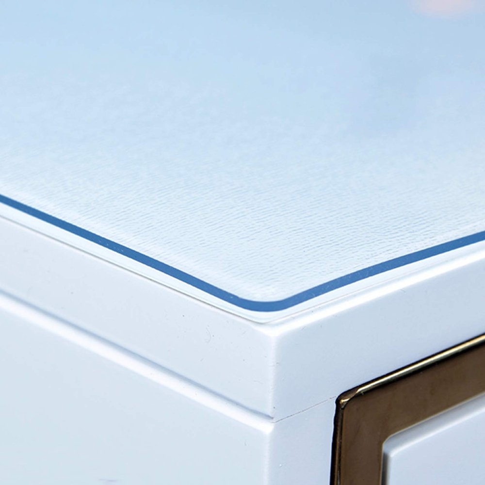 3mm Thick Table Protector,Transparent Tablecloth,Clear Table Cover Protector,Heat Resistant (Up to 176F),Frosted Table Cover,Waterproof PVC Protector,Desk Pad,55 Sizes (70x170cm/28x67in)